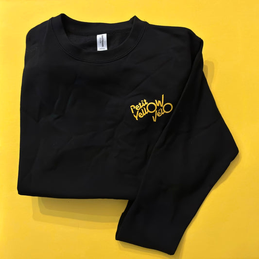 Branded PYV Black Sweatshirt with Yellow logo